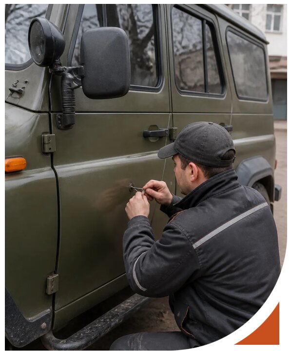 Профессиональное вскрытие автомобиля УАЗ без повреждений в Зеленокумске